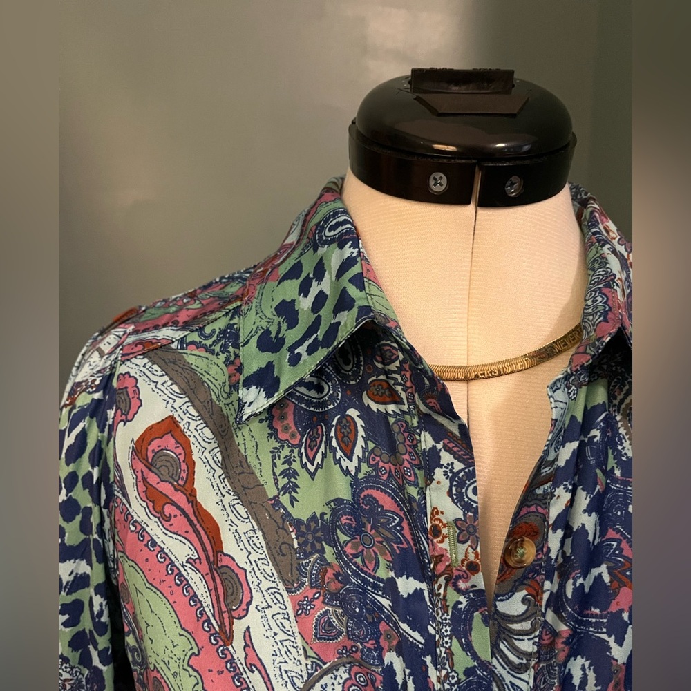 Free People Funky Button Down